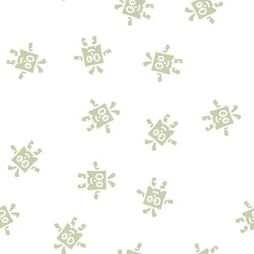 Funny pet toy glyph vector seamless pattern Stock Illustration