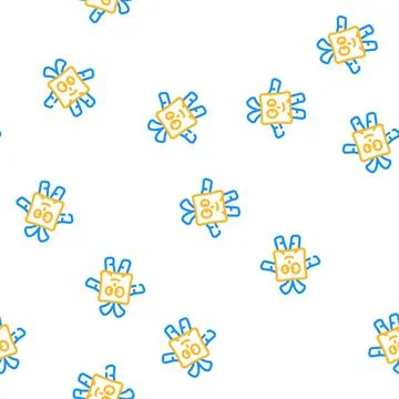 Funny pet toy vector seamless pattern Stock Illustration