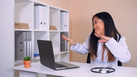 Funny physician at work Stock Footage 113445557