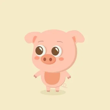Funny pig vector. Stock Illustration