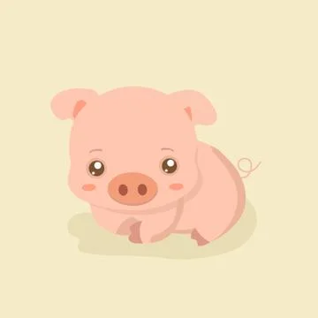 Funny pig vector. Stock Illustration