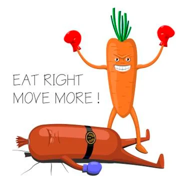 Funny poster diet Stock Illustration