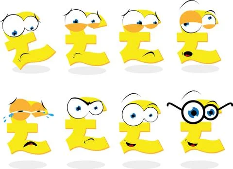Funny Pound sign Stock Illustration