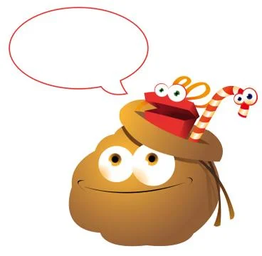 Funny presents with balloon Stock Illustration