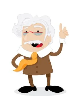 Funny Professor Stock Illustration