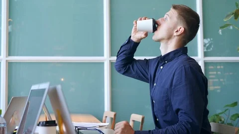 Funny Programmer Geek Puts on Glasses, Flexes His Hands and Begins Typing Crazy Stock Footage 82105344