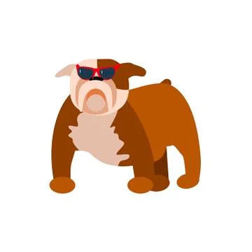 Funny pug dog Stock Illustration