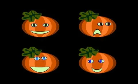 Funny pumpkins Stock Illustration