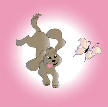 Funny puppy. Stock Illustration