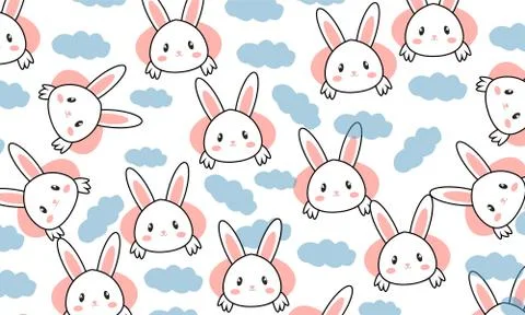 Funny Rabbit Character Background Stock-Illustration