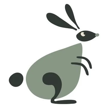 Funny Rabbit for your design Stock Illustration