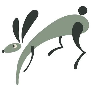 Funny Rabbit for your design Illustrazione stock