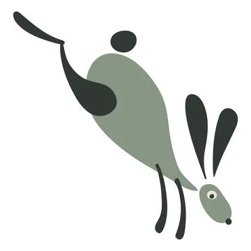 Funny Rabbit for your design Illustrazione stock