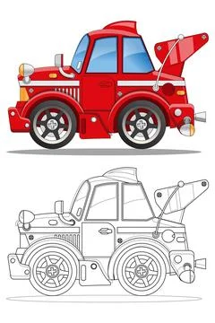 Funny racing car. Stock Illustration