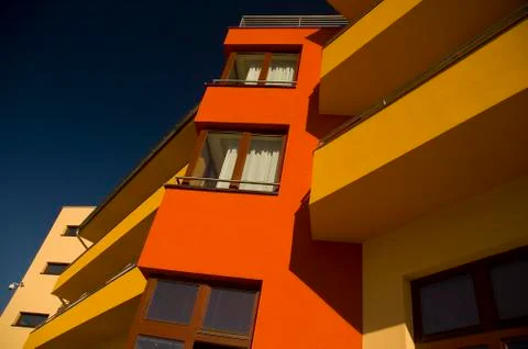 Funny red building Foto stock