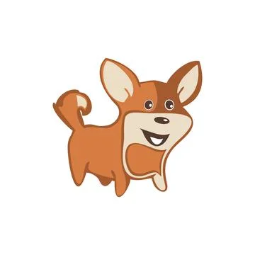 Funny red dog Stock Illustration