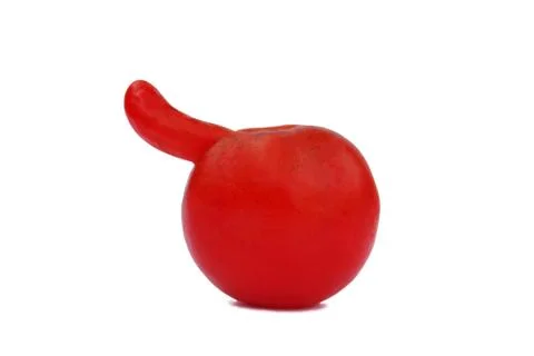 Funny red tomato Stock Photos