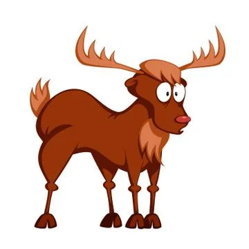 Funny reindeer Stock Illustration