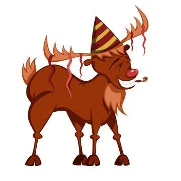 Funny reindeer vector Stock Illustration