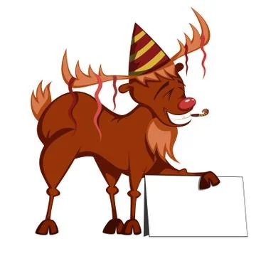 Funny reindeer vector Stock Illustration