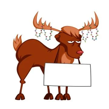 Funny reindeer vector Stock Illustration