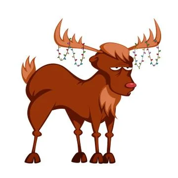 Funny reindeer vector Stock Illustration