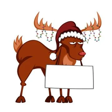 Funny reindeer vector Stock Illustration