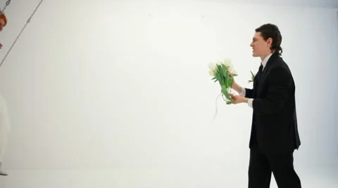 Funny rest on a swing Stock Footage 8561093