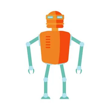 Funny retro robot Stock Illustration