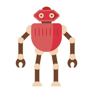 Funny retro robot Stock Illustration