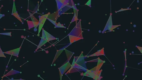 Funny RGB.Abstract plexus background for different events and projects.Seamless Stock Footage 79256295