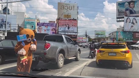 Funny Rilakkuma Japanese Bear Sells Drin... | Stock Video | Pond5