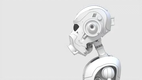 Funny robot in the background , children's background on the theme of learnin Stock-Footage 188734392