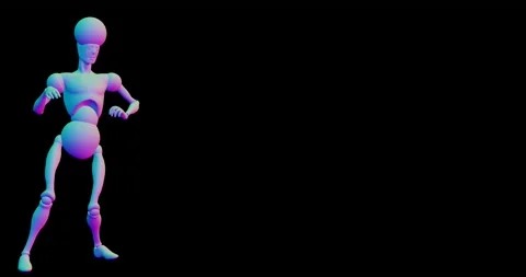 funny robot dancing a rumba dance on a b... | Stock Video | Pond5