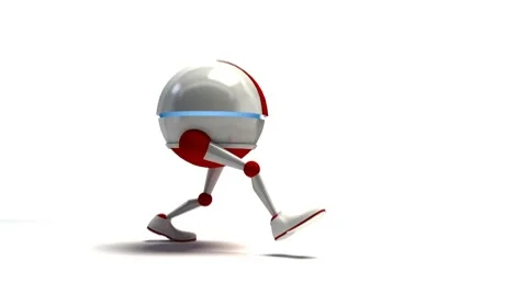 Funny robot jump 스톡 동영상 7906151