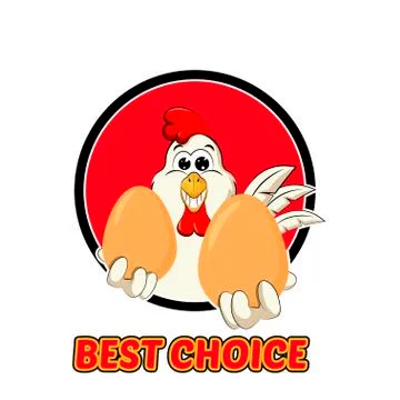 Funny Rooster logo Stock Illustration