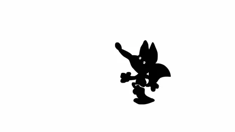 Funny running fox (seamless loop animation) Stock Footage 142928478