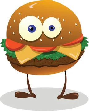 Funny sandwich Stock Illustration