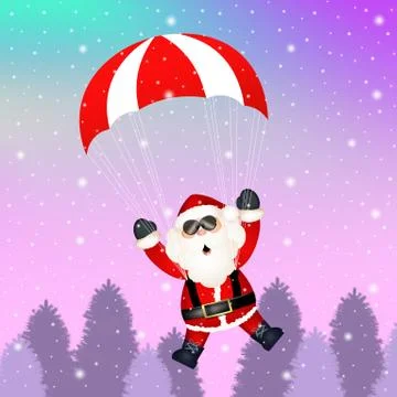 Funny Santa Claus 스톡 일러스트