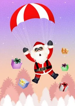 Funny Santa Claus 스톡 일러스트