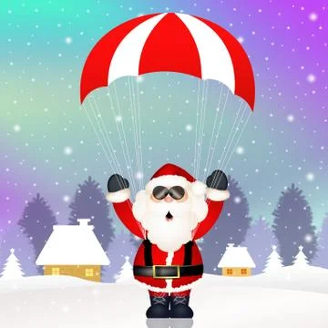 Funny Santa Claus 스톡 일러스트