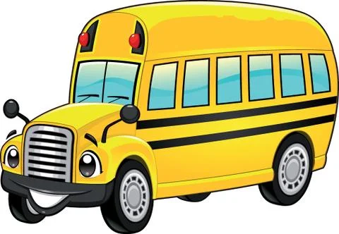 Funny school bus. Stock Illustration