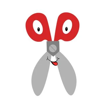 Funny scissors Stock Illustration