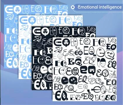 Funny seamless  emotions set Stock Illustration