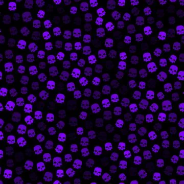 Funny seamless violet scull pattern background for Halloween Stockillustratie