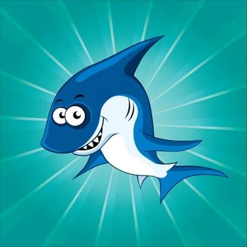 Funny shark Stock Illustration