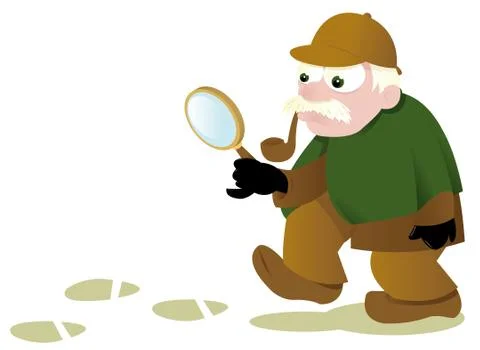 Funny sherlock holmes Stock Illustration