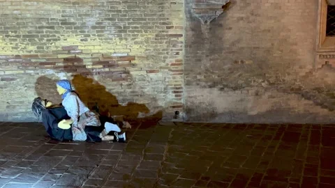 Funny show of street artist hidden insid... Stock Video Pond5