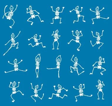 Funny skeleto icon background. vector illustration Stockillustratie