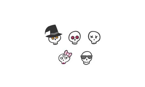 Funny Skulls Stock Illustration